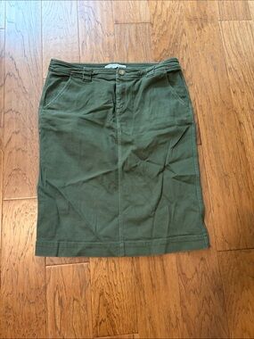 Main Street exchange Adrian stretch Women’s Olive Green Knee-Length denim Skirt